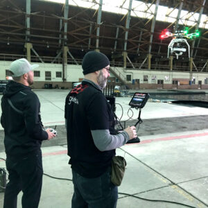 Flying a 60K Intuitive Aerial Aerigon, with my future specialty camera partner Eric Bergez